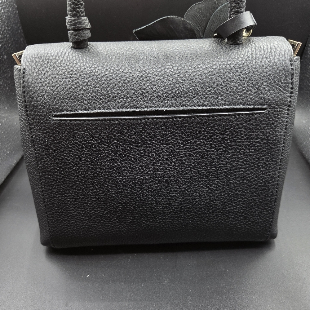 Kate Spade Black Leather Handbag with Gold Accent - Picture 7 of 13
